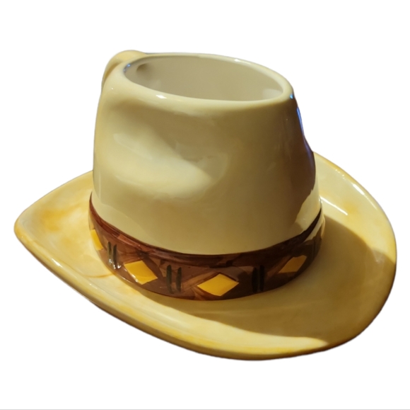GANZ Other - Vtg Ganz Cowboy/Cowgirl Hat Cup Mug/ Saucer Ceramic Filled To The Brim